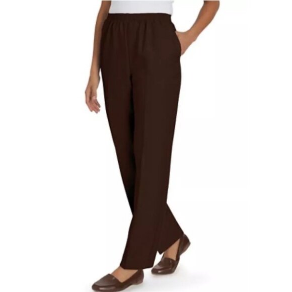 Alfred Dunner Classics Brown Solid Size 14 - Picture 1 of 4
